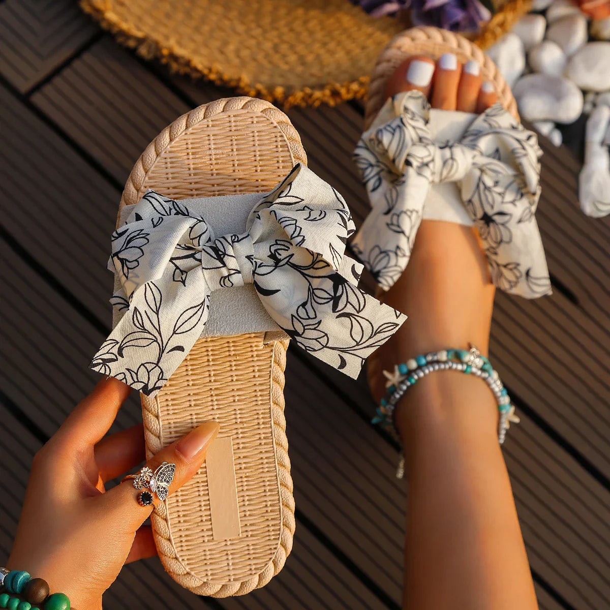 Belle - Bow Sandals-15553287160181-Mirella Fiore