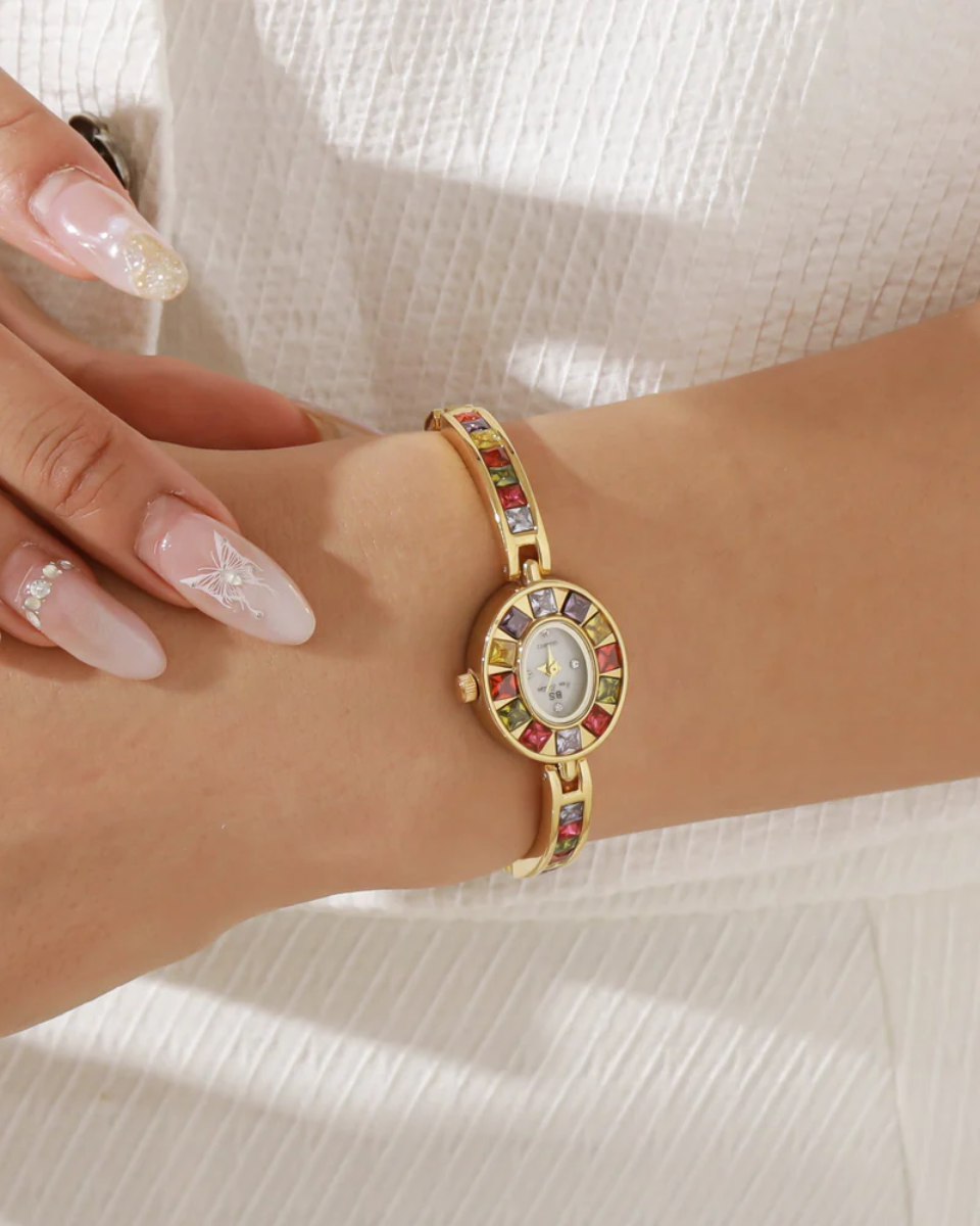 Bellevie – Multi-colored gemstone accents – Vintage watch-15233937178997-Nancy & Mae Savannah