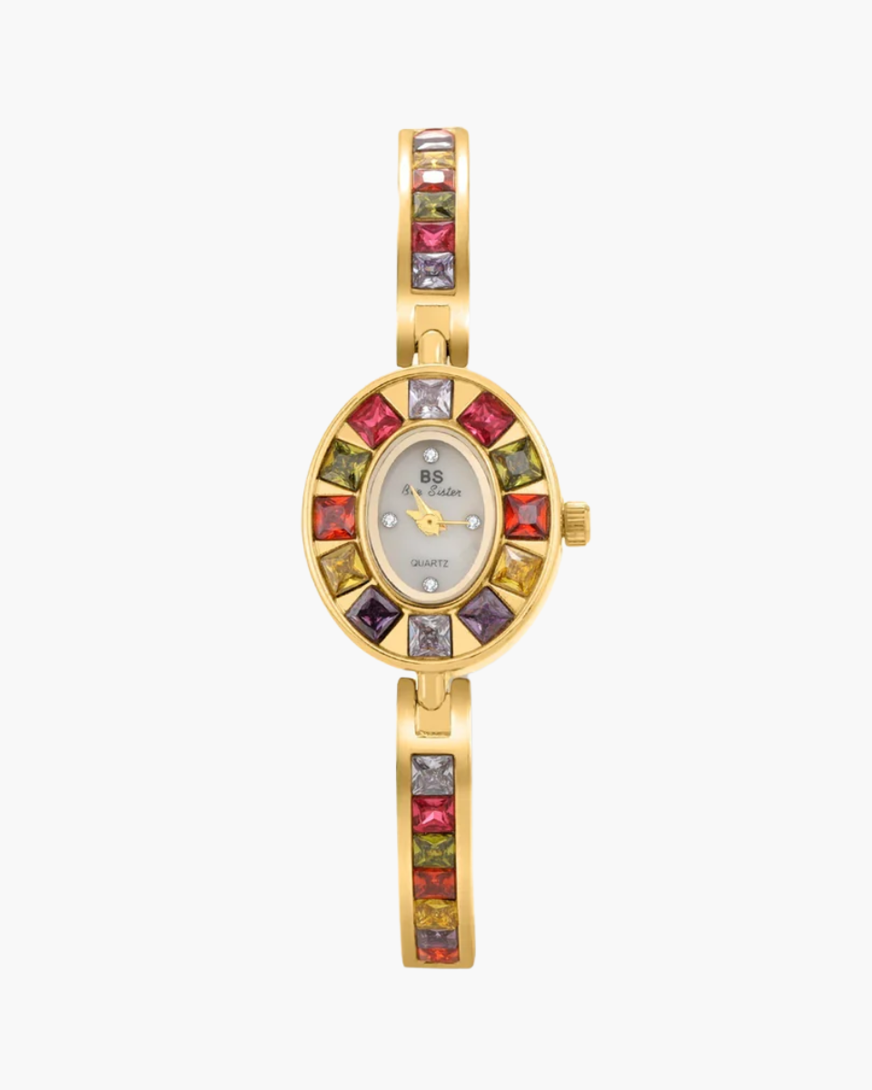 Bellevie – Multi-colored gemstone accents – Vintage watch-15233937178997-Nancy & Mae Savannah