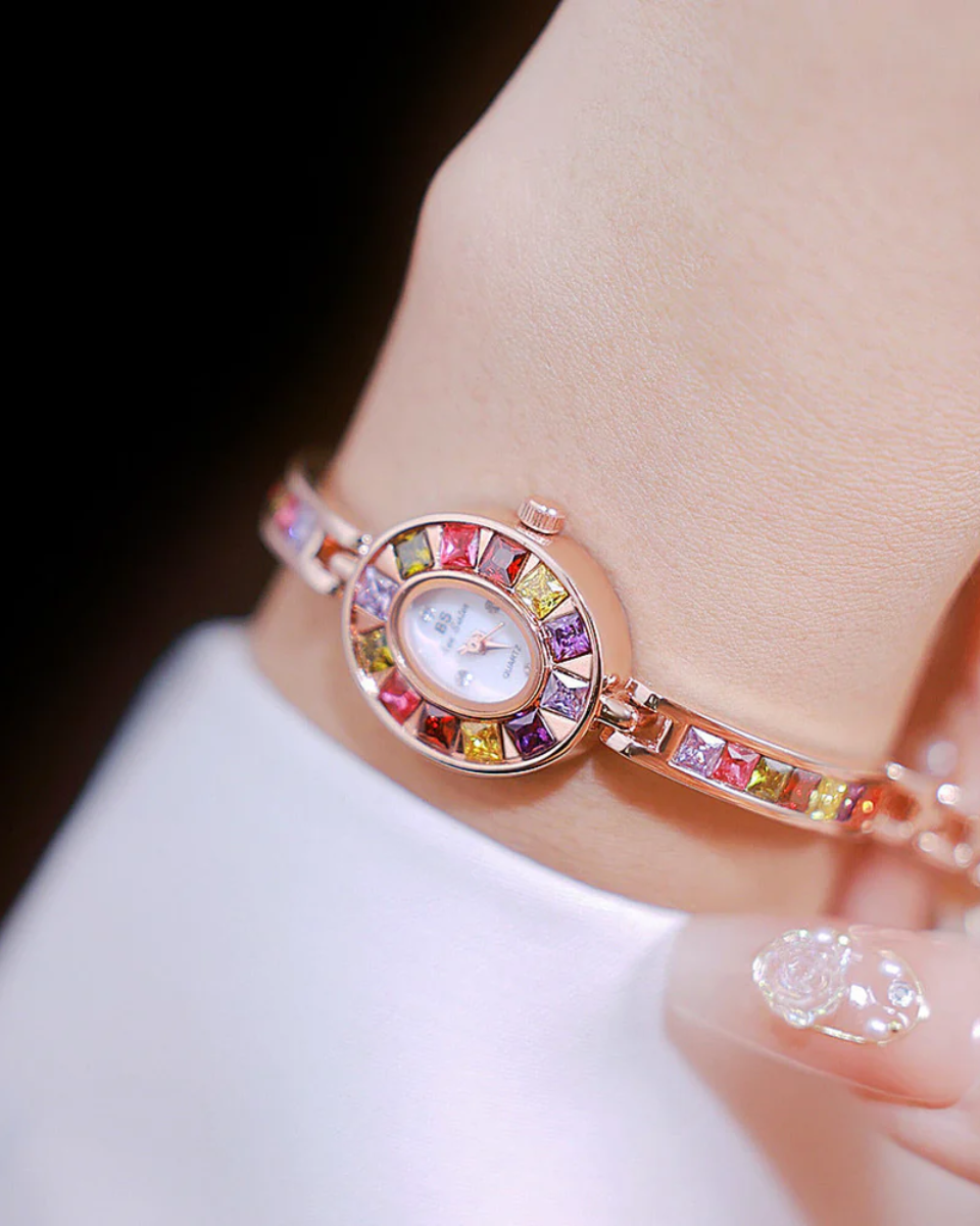 Bellevie – Multi-colored gemstone accents – Vintage watch-15233937178997-Nancy & Mae Savannah