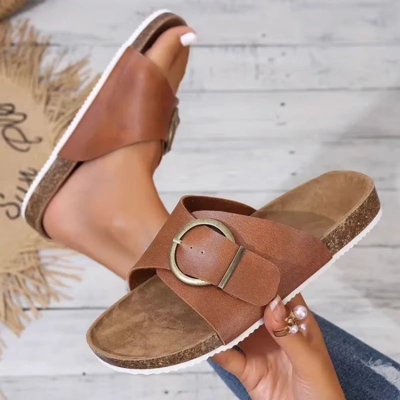 Bellevue - Buckle Mule Slide-15547822997877-Mirella Fiore
