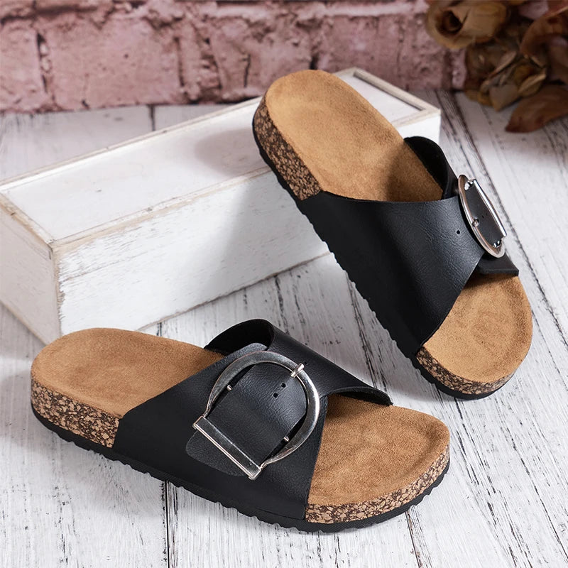 Bellevue - Buckle Mule Slide-15547822997877-Mirella Fiore