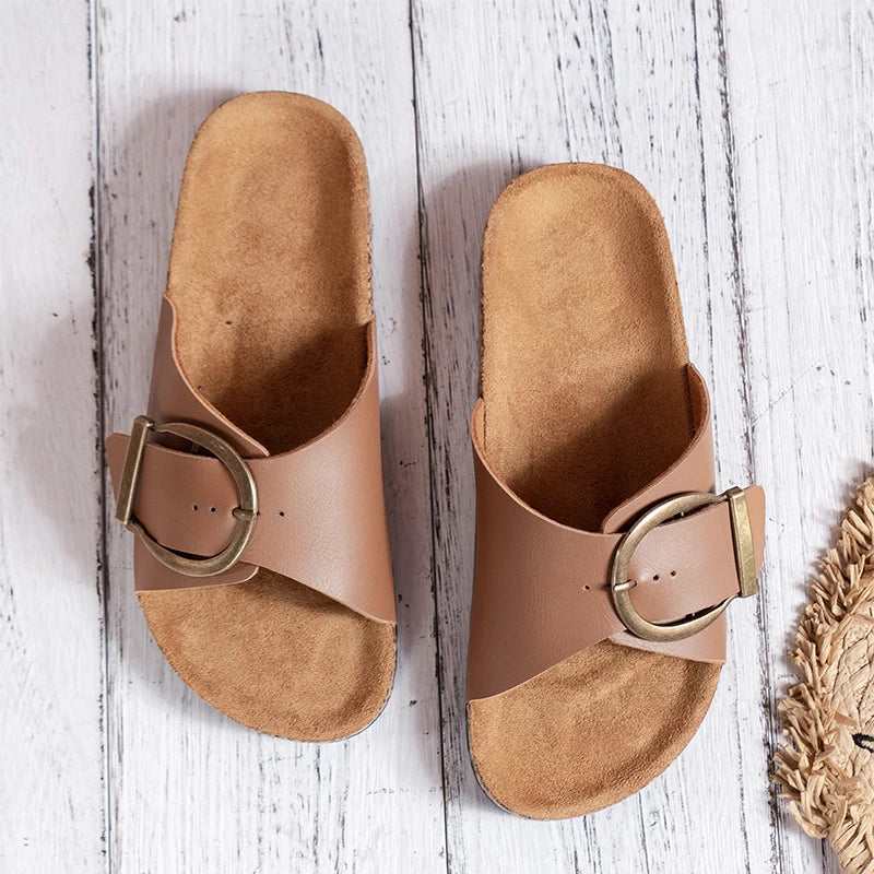 Bellevue - Buckle Mule Slide-15547822997877-Mirella Fiore