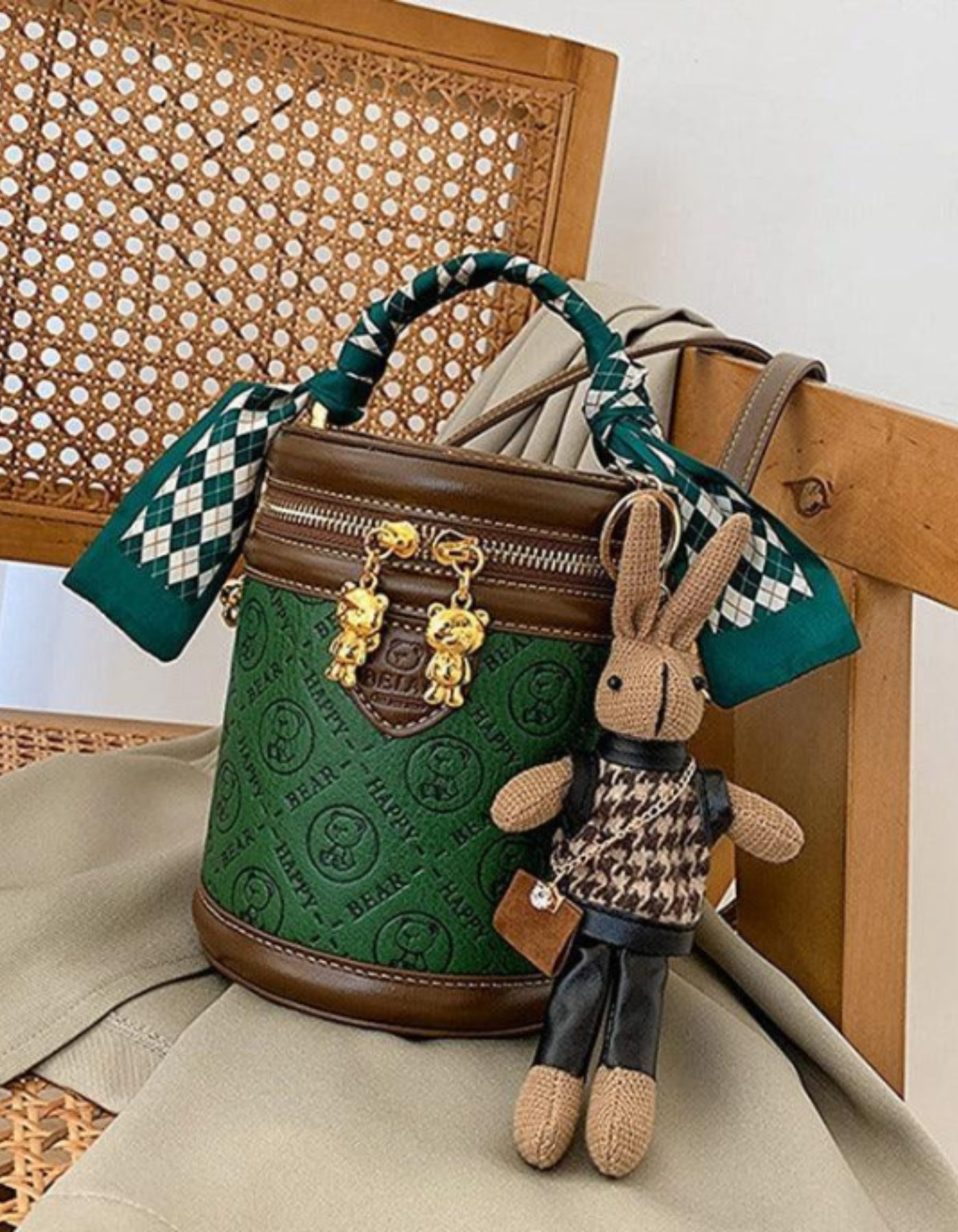 Belloretta – Monogram bunny detail – Crossbody handbag-15209173778805-Nancy & Mae Savannah