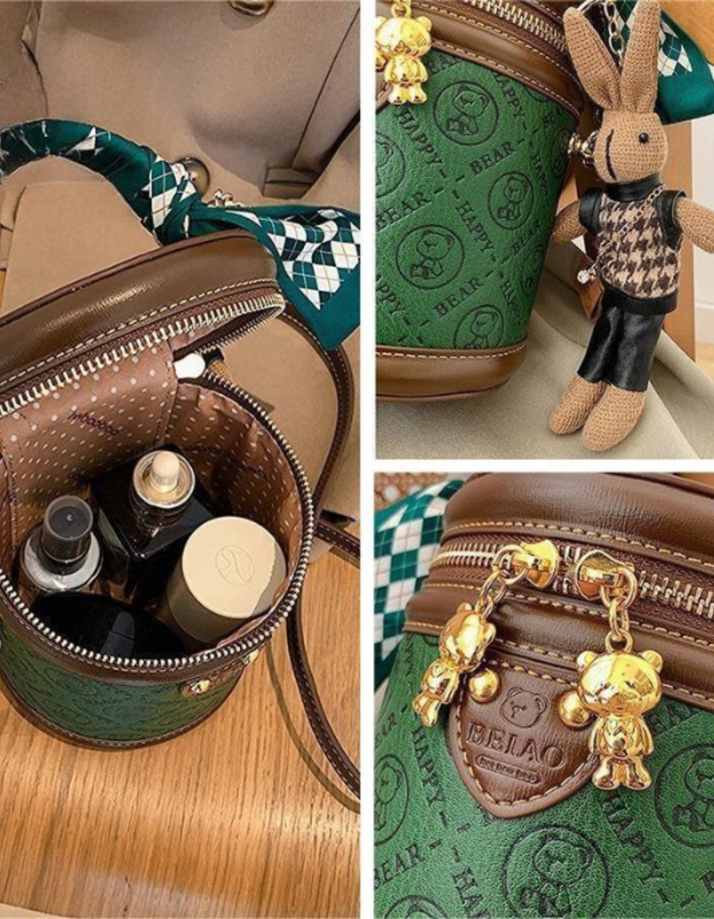 Belloretta – Monogram bunny detail – Crossbody handbag-15209173778805-Nancy & Mae Savannah