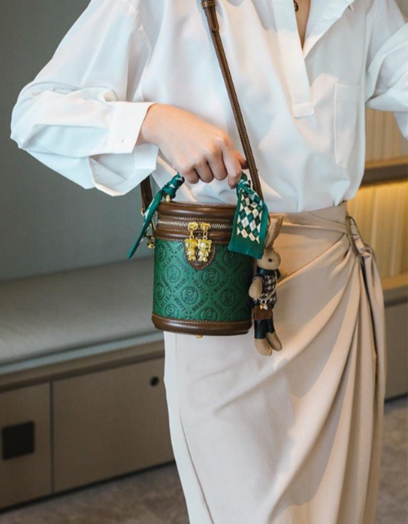 Belloretta – Monogram bunny detail – Crossbody handbag-15209173778805-Nancy & Mae Savannah