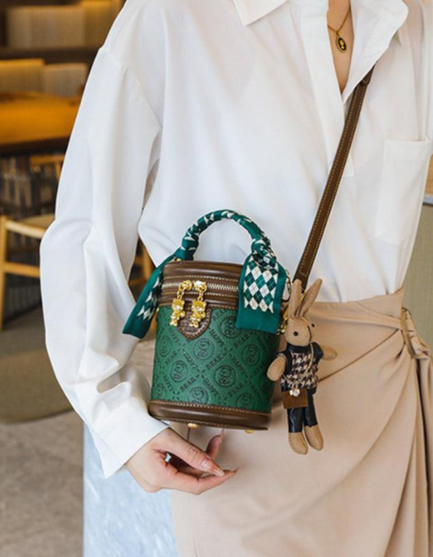 Belloretta – Monogram bunny detail – Crossbody handbag-15209173778805-Nancy & Mae Savannah