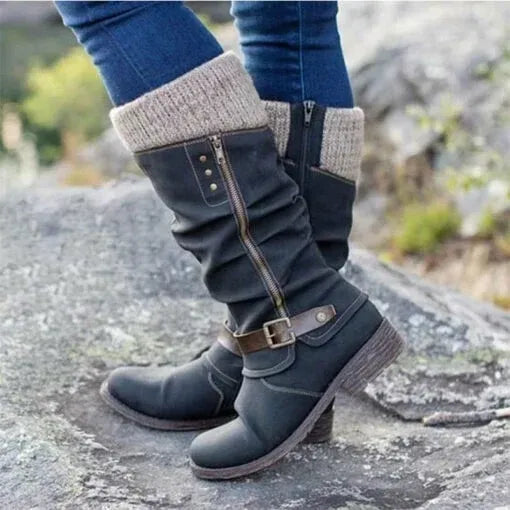 Beverly - Leather Boots-15548991668597-Mirella Fiore