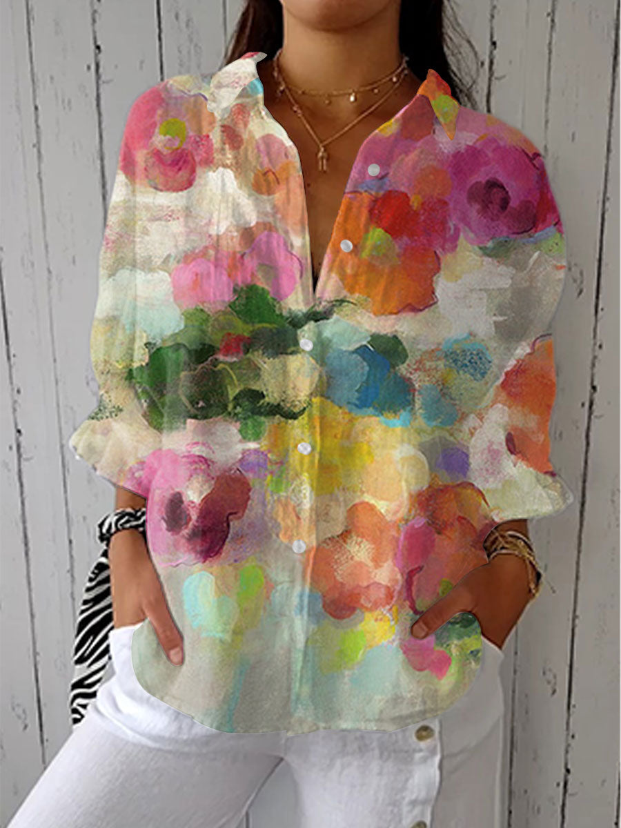 Beverly - Watercolor Dreams Blouse-15542180217205-Mirella Fiore