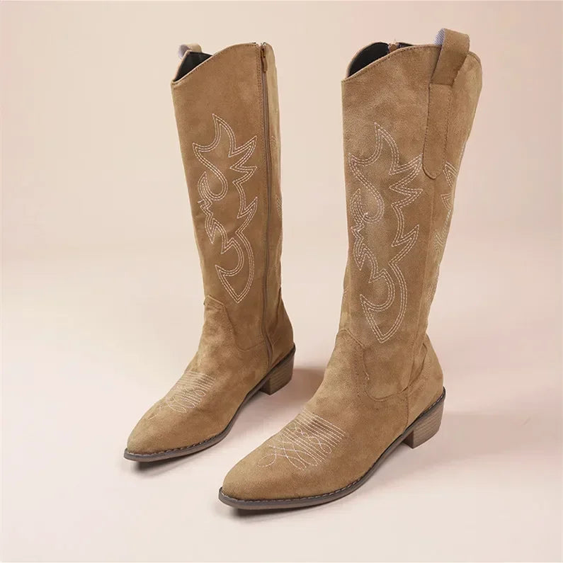 Bibi - Embroidered Western Cowboy Boots-15550871601525-Nancy & Mae Savannah
