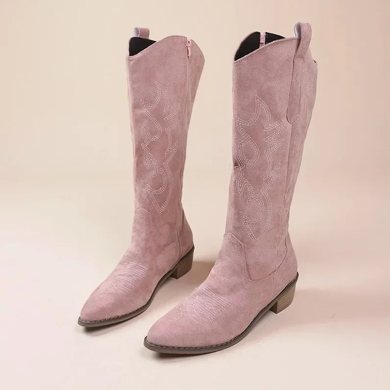 Bibi - Embroidered Western Cowboy Boots-15550871601525-Nancy & Mae Savannah