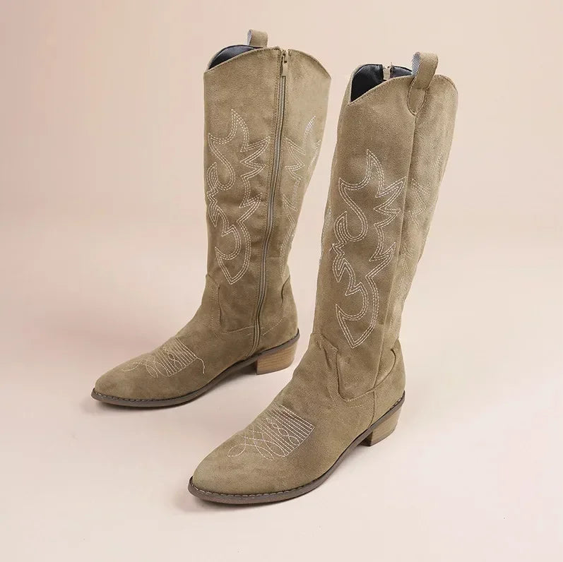 Bibi - Embroidered Western Cowboy Boots-15550871601525-Nancy & Mae Savannah