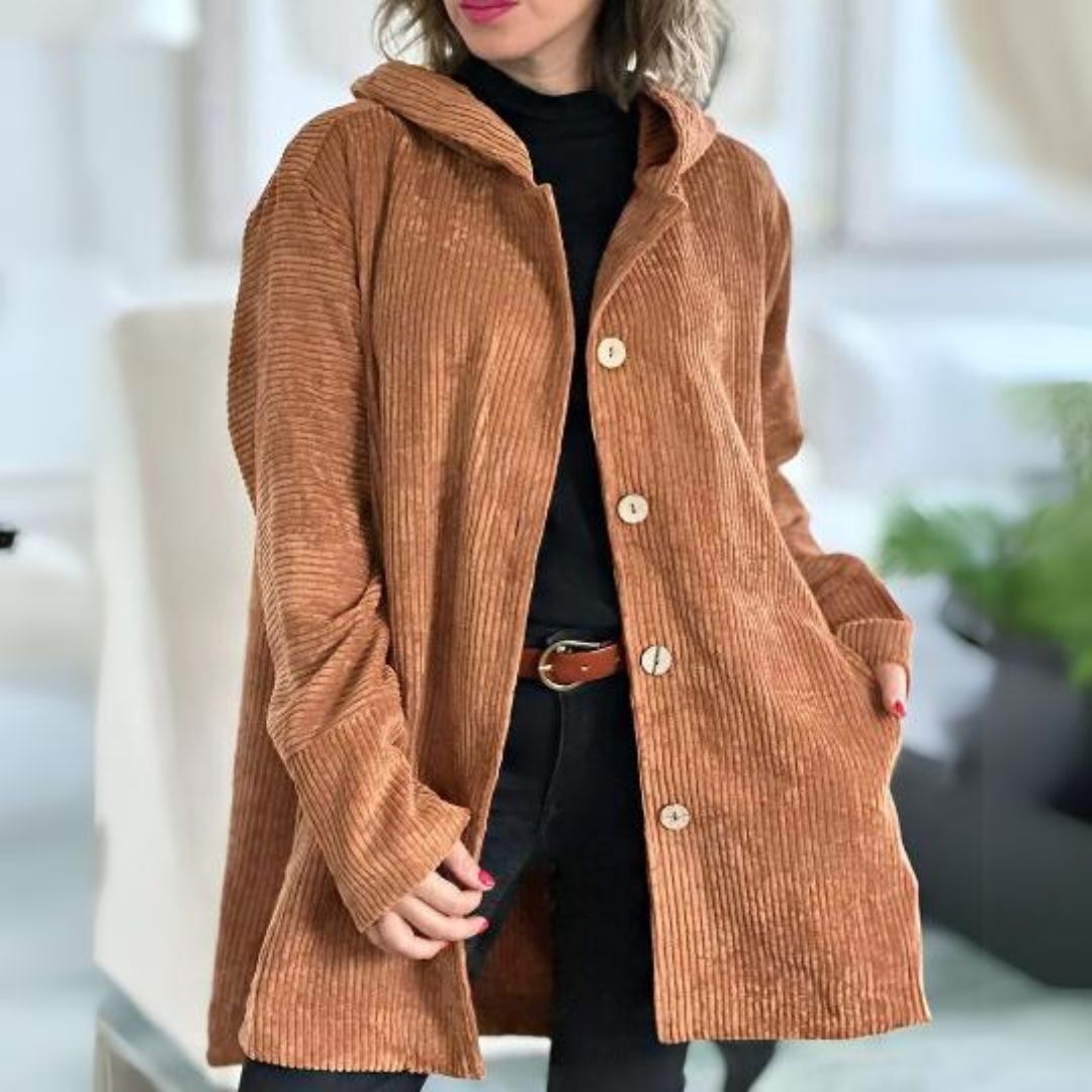 CALLISTA - Elegant Ribbed Jacket-15519825887605-Mirella Fiore