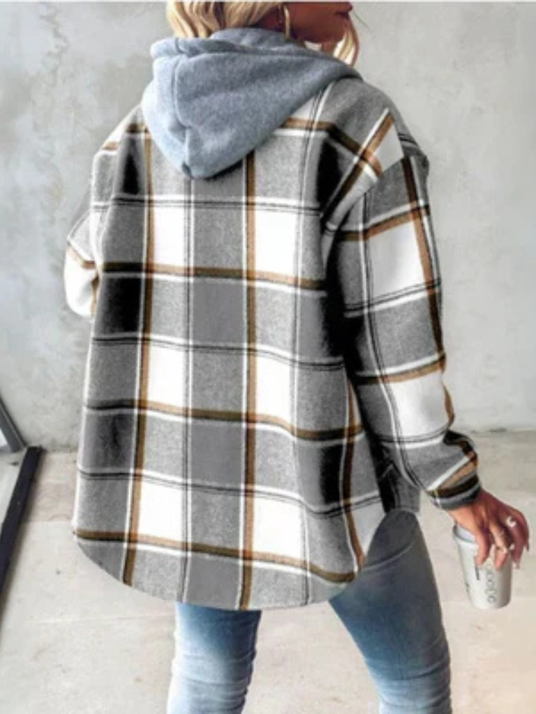 CAMDEN - PLAID HOODED SHACKET-15549014114677-Mirella Fiore