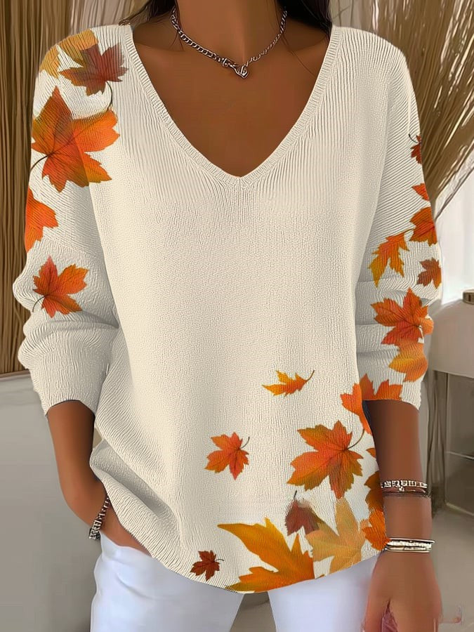 CELESTE - Sweater with V-neck-15550859608437-Mirella Fiore