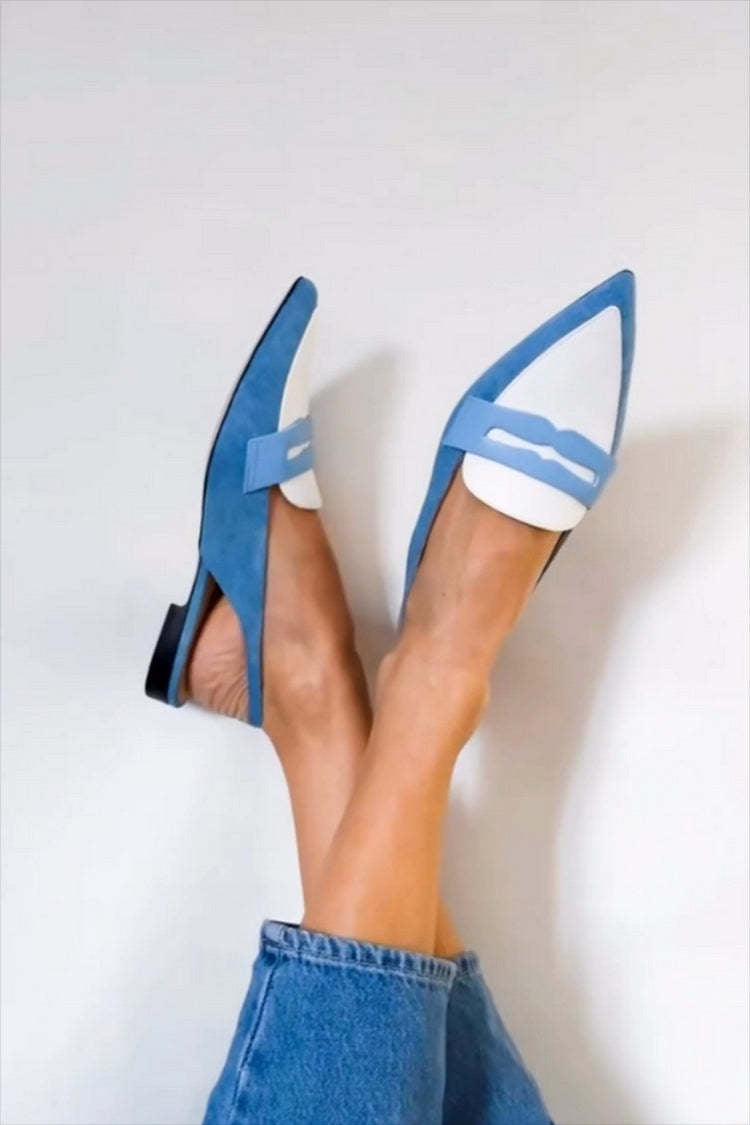 CELINE - BLUE SLINGBACK LOAFERS-15549133652341-Mirella Fiore