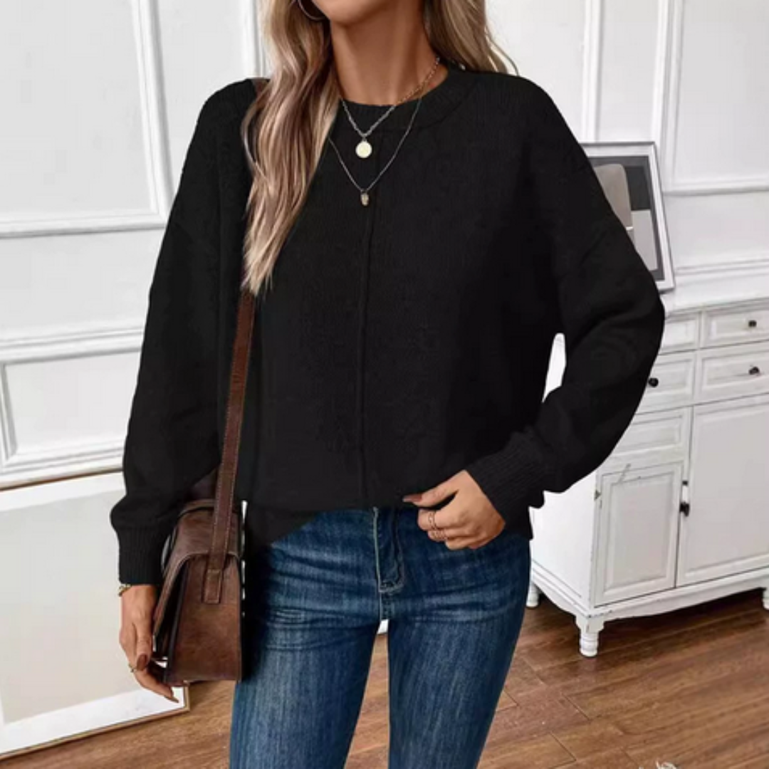 CHRYSA - Casual Soft Knit Sweater-15519827689845-Mirella Fiore