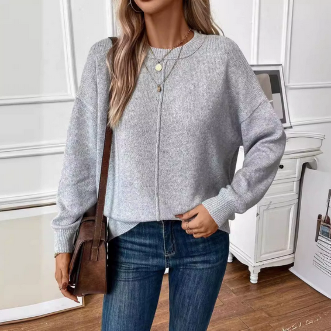 CHRYSA - Casual Soft Knit Sweater-15519827689845-Mirella Fiore