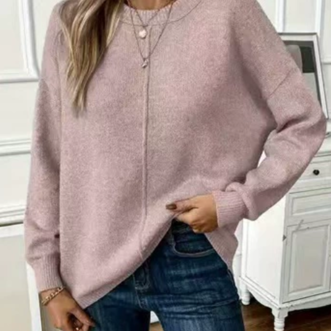 CHRYSA - Casual Soft Knit Sweater-15519827689845-Mirella Fiore