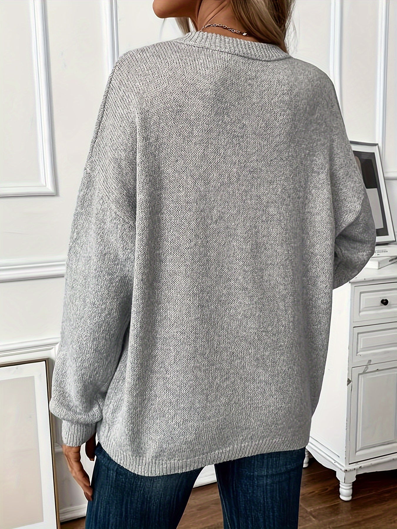 CHRYSA - Casual Soft Knit Sweater-15519827689845-Mirella Fiore