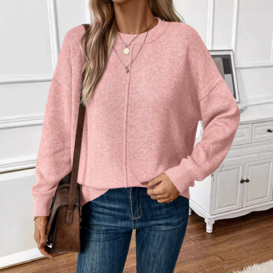 CHRYSA - Casual Soft Knit Sweater-15519827689845-Nancy & Mae Savannah