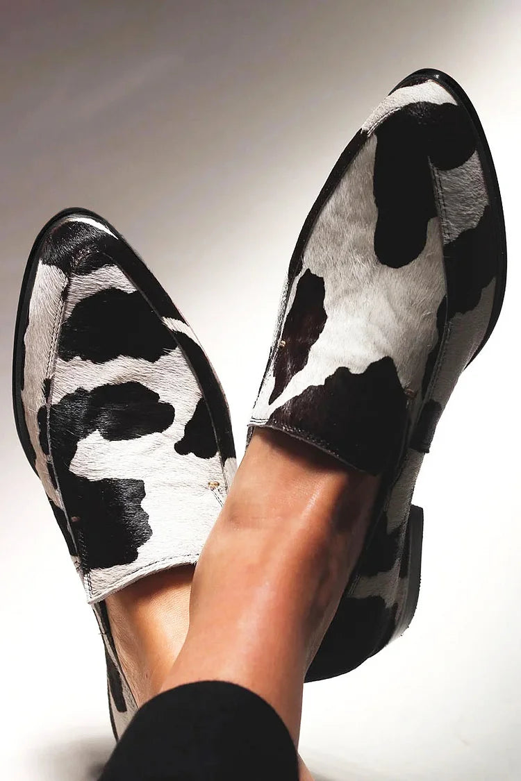 CLEMENTINA - COW PRINT SLIP-ONS-15553866793333-Mirella Fiore