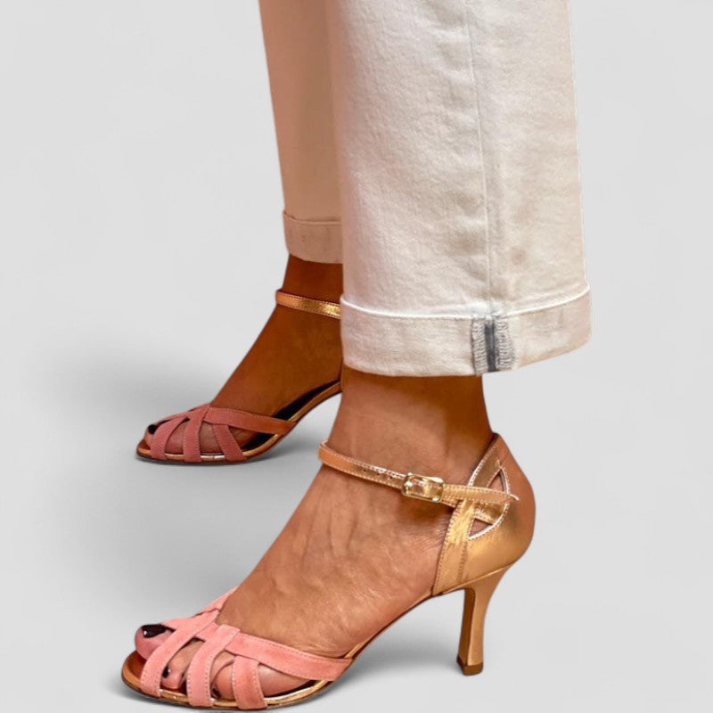 Calista - Kitten Heels with Open Toe-15547821392245-Mirella Fiore