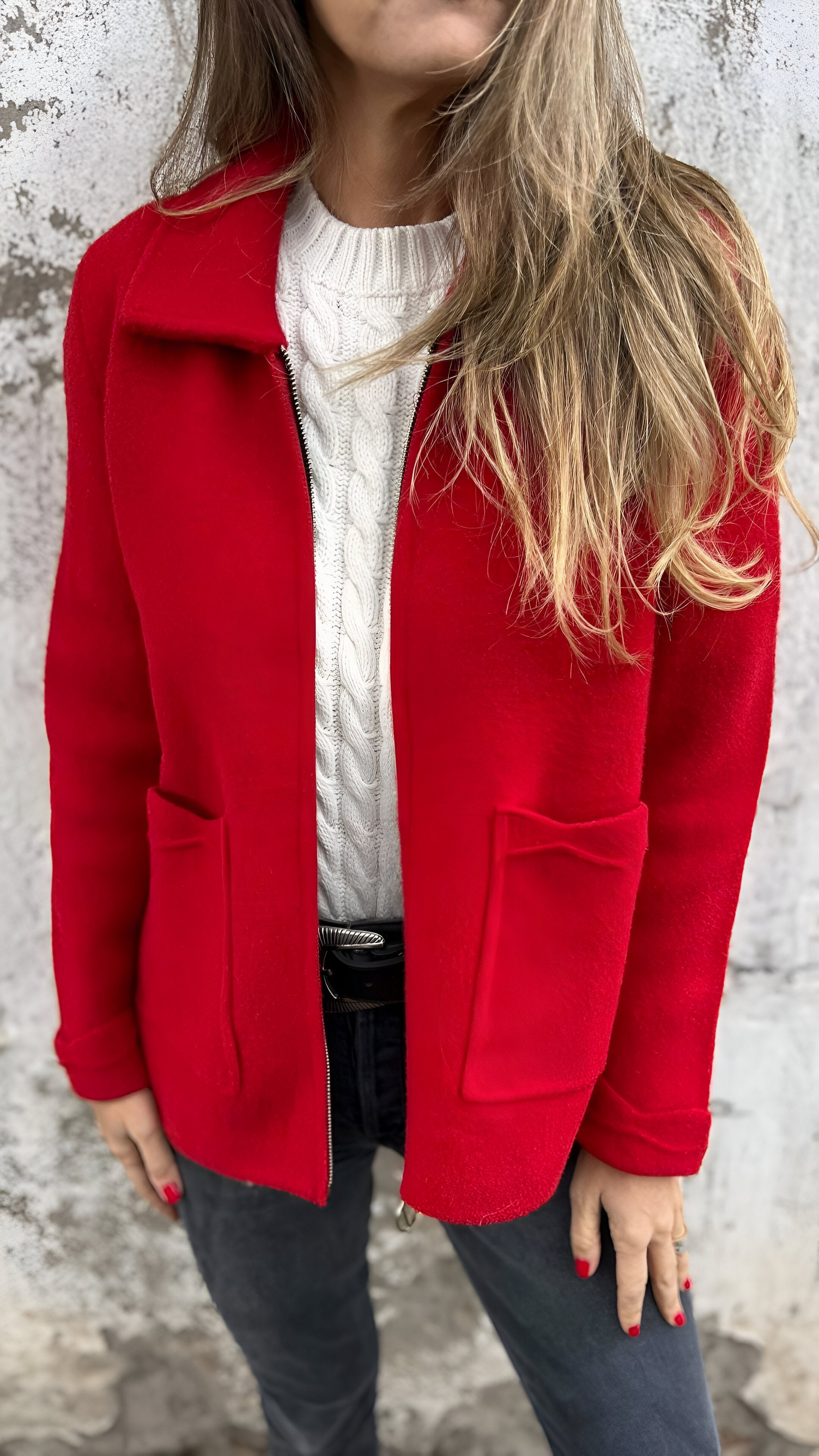 Camille - Stylish Lapel Zipper Jacket-15518867652981-Mirella Fiore