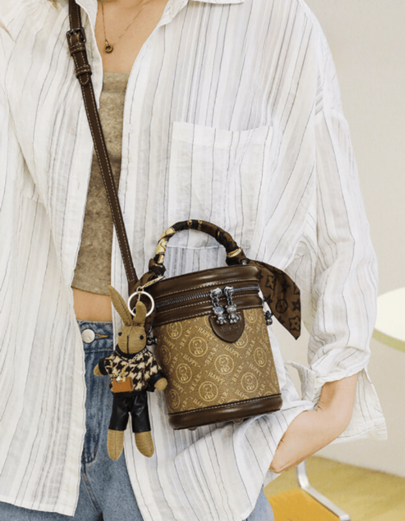 Capucinetta – Monogram bunny detail – Crossbody handbag-15209173844341-Nancy & Mae Savannah