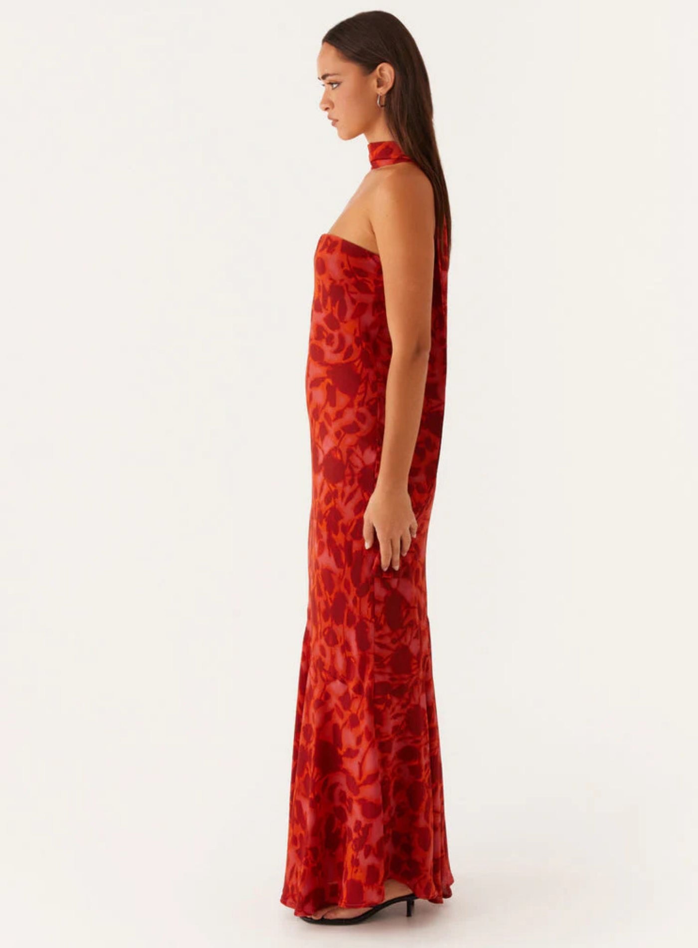 Carina – Elegant scarf detail – Strapless maxi dress-15260612198773-Mirella Fiore