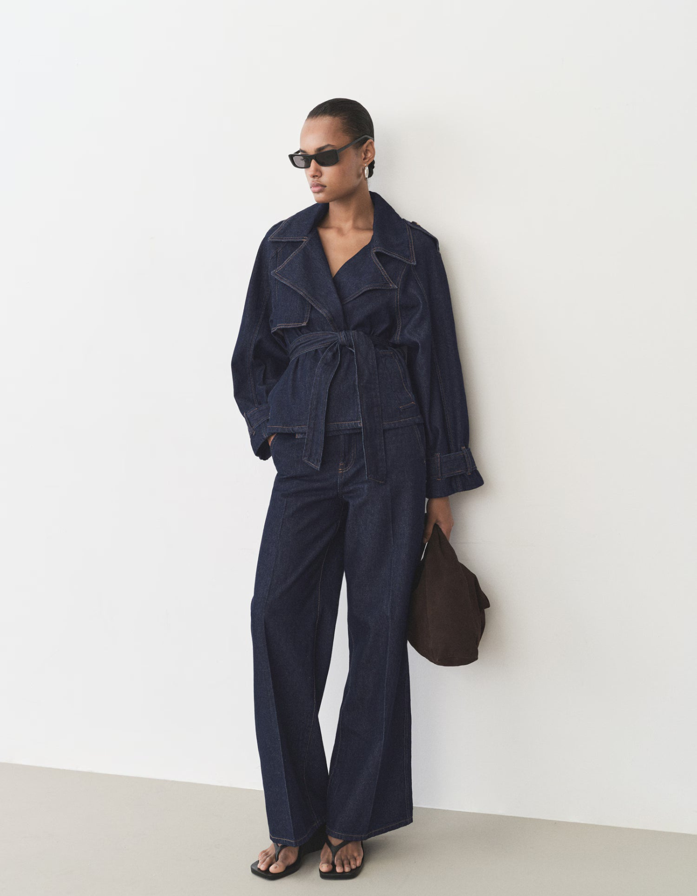 Carmela – Structured denim – Belted trench jacket-15448957780341-Mirella Fiore