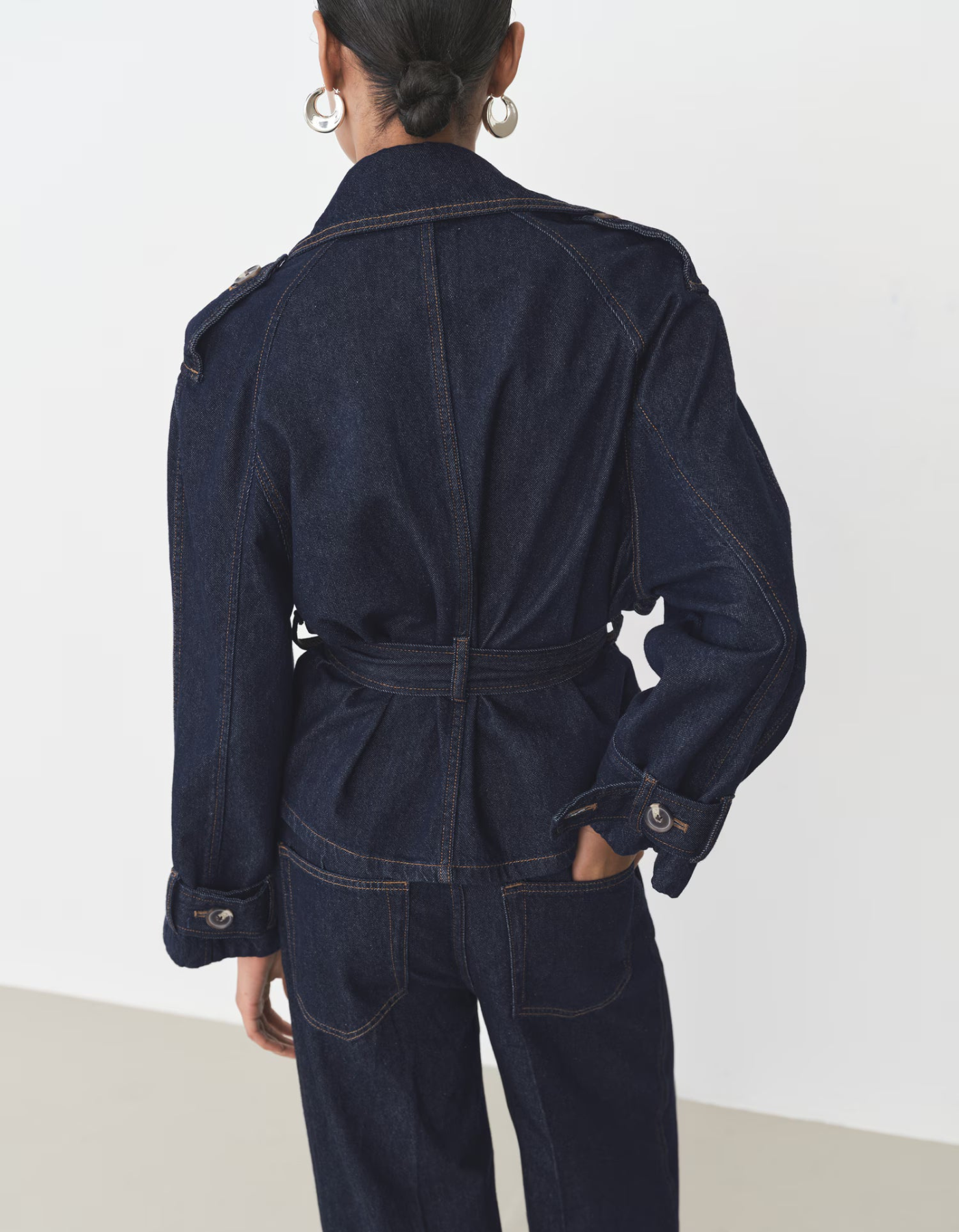 Carmela – Structured denim – Belted trench jacket-15448957780341-Mirella Fiore