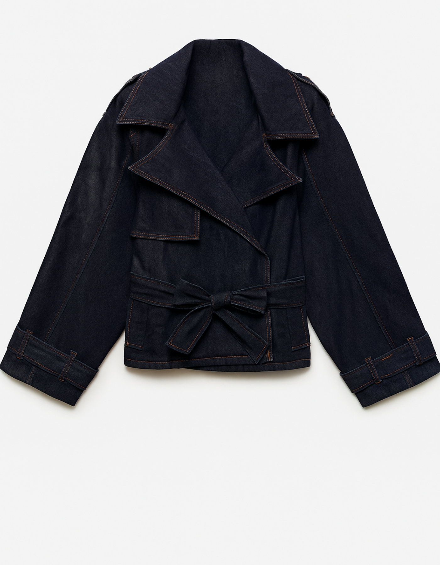 Carmela – Structured denim – Belted trench jacket-15448957780341-Mirella Fiore