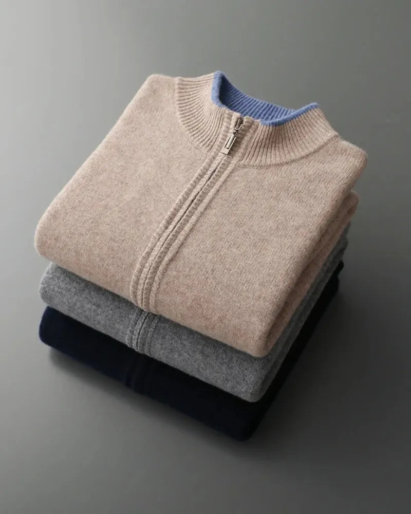 Cashmere Zip Jacket-15553976435061-Mirella Fiore