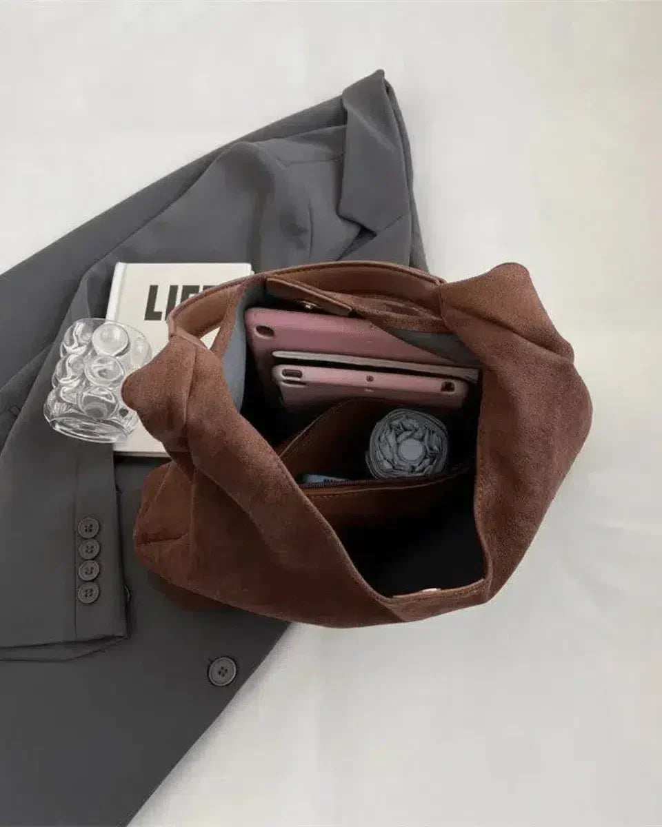 Cassia – Versatile timeless design – Suede bag-15133572071797-Nancy & Mae Savannah