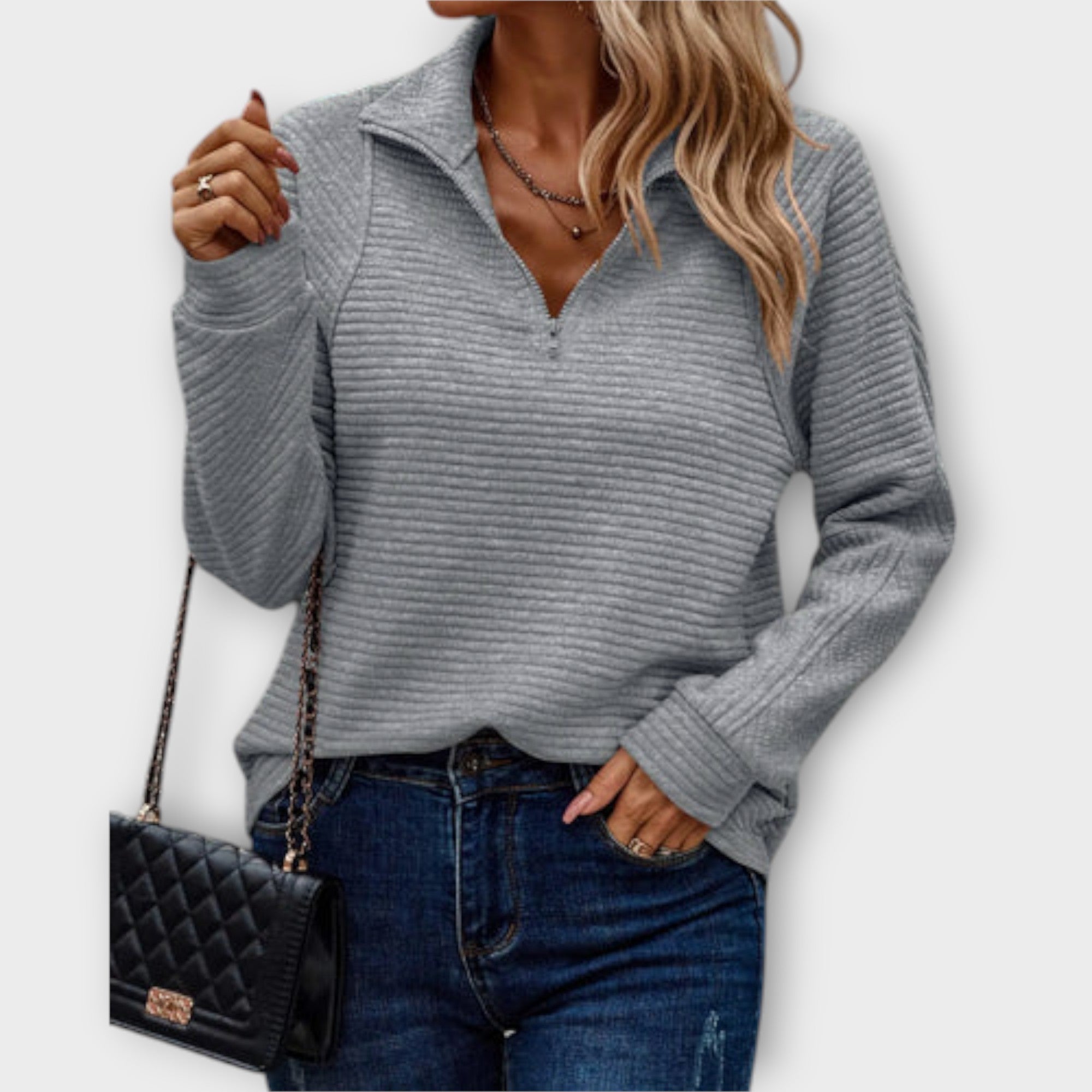 Catherine - Halfzip Pullover-15518866768245-Mirella Fiore