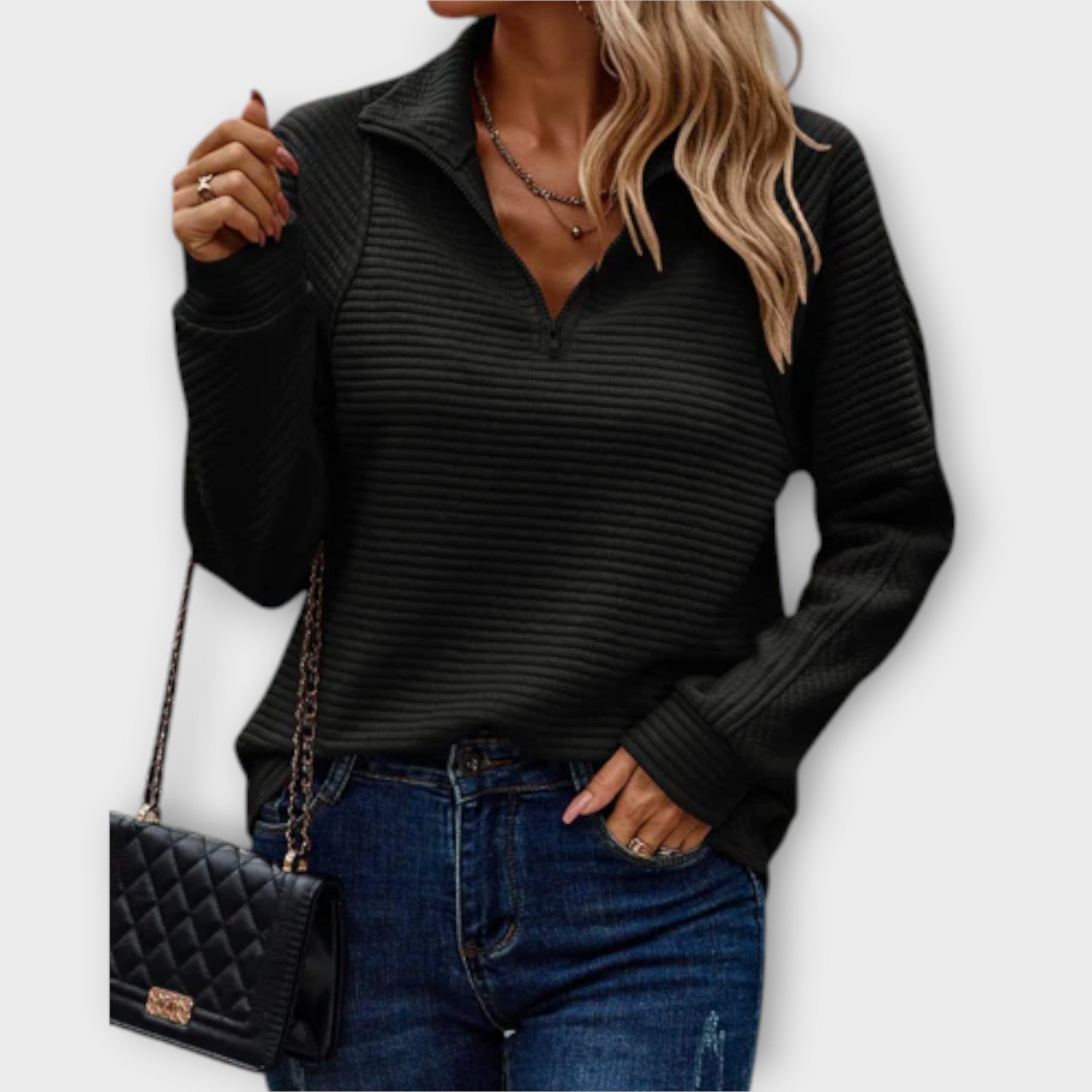 Catherine - Halfzip Pullover-15518866768245-Mirella Fiore
