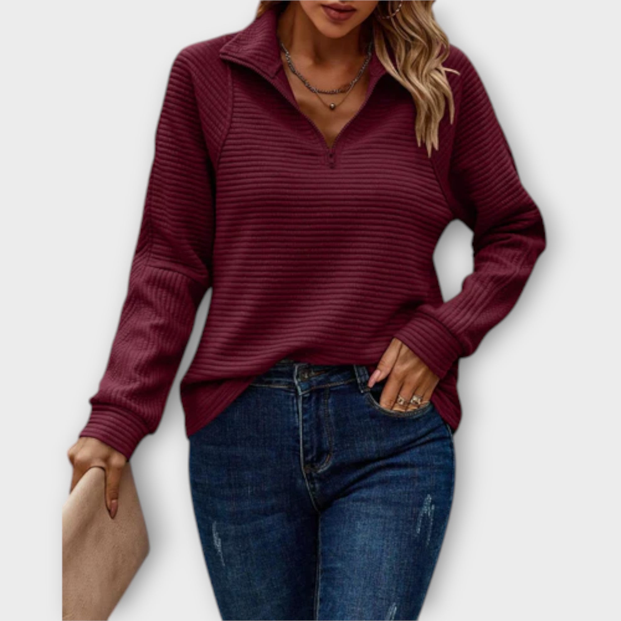 Catherine - Halfzip Pullover-15518866768245-Mirella Fiore