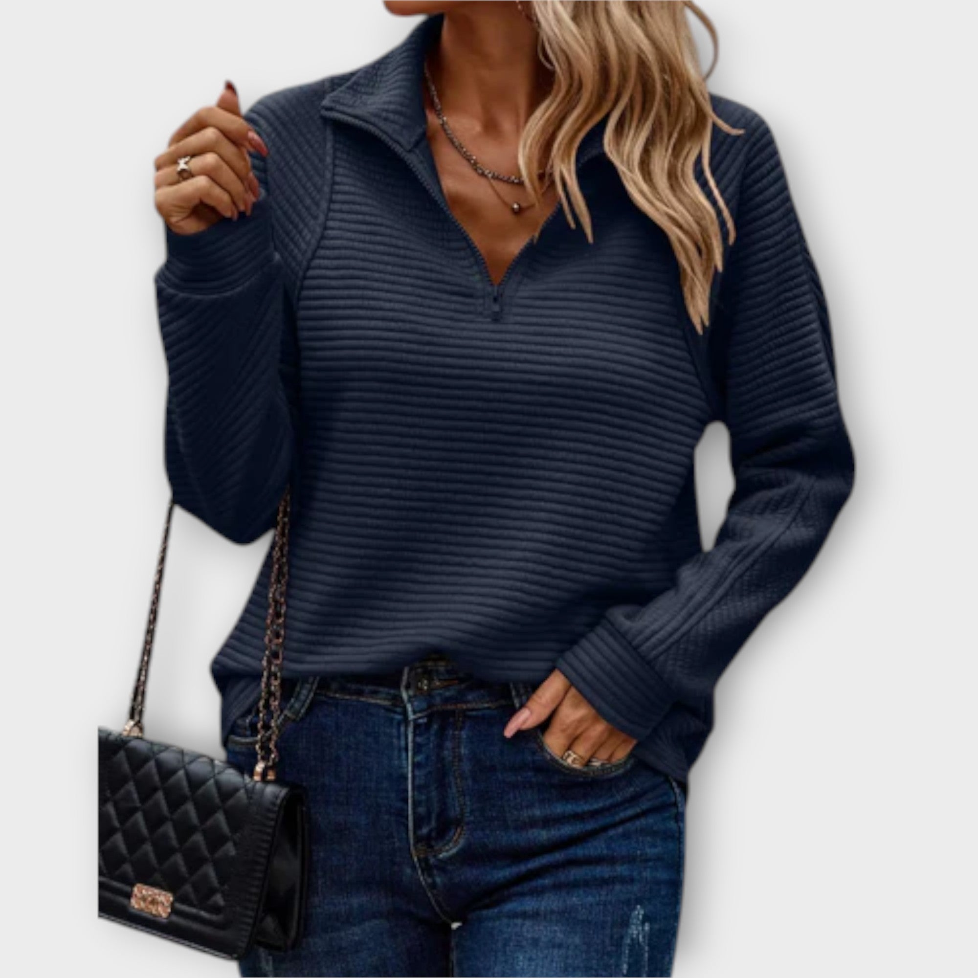 Catherine - Halfzip Pullover-15518866768245-Mirella Fiore