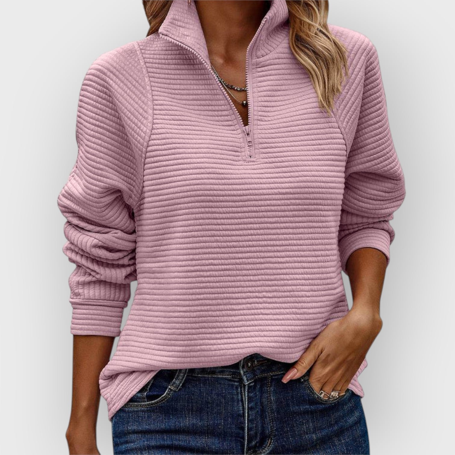 Catherine - Halfzip Pullover-15518866768245-Mirella Fiore