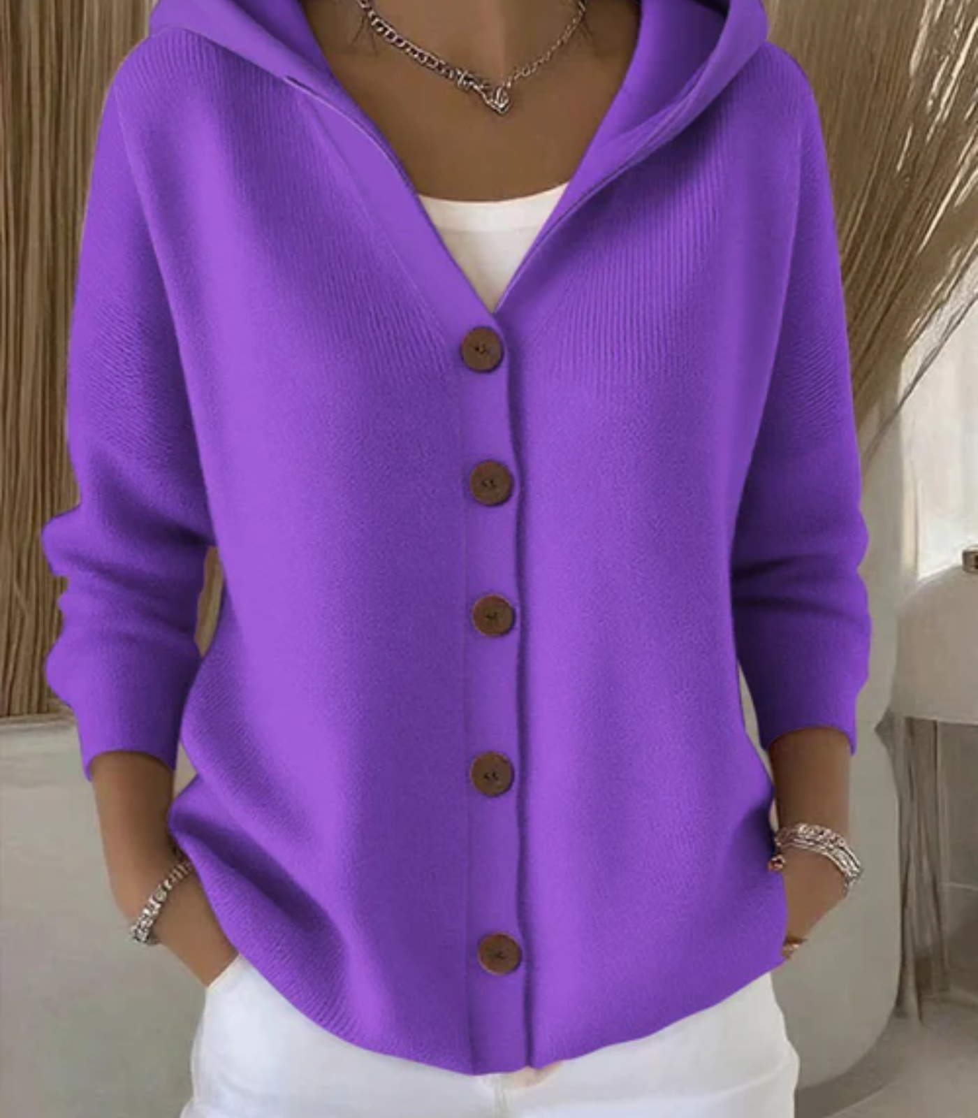 Celeste – Soft Hooded Knit Cardigan for Effortless Everyday Comfort-15521326924149-Nancy & Mae Savannah