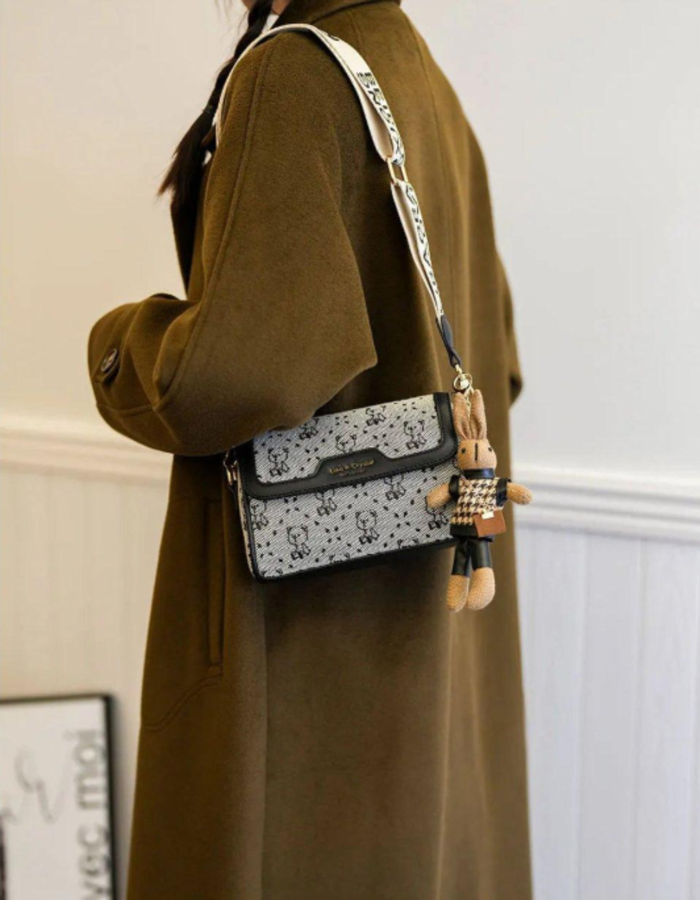 Celinea – Embellished bunny charm – Crossbody bag-15209173647733-Nancy & Mae Savannah