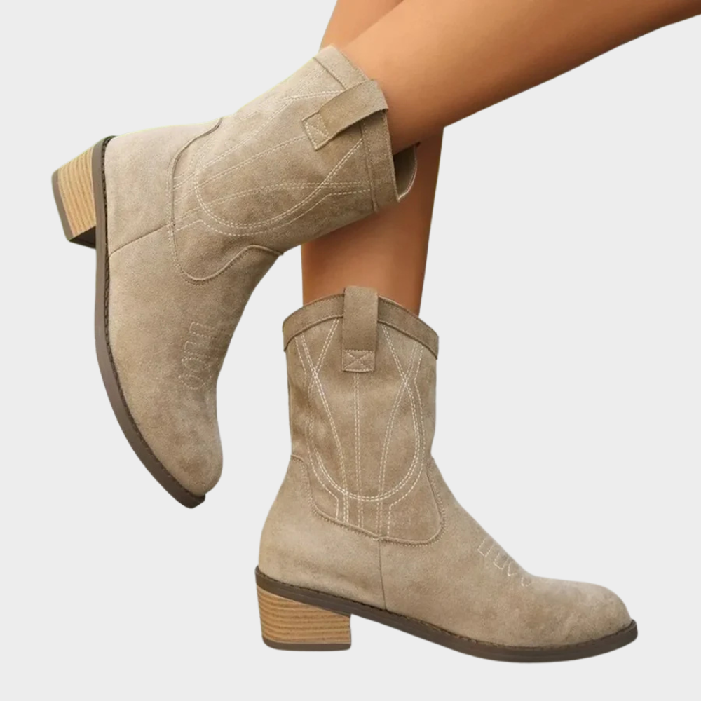 Chandler - Cowboy -Style Ankle Boots-15520005128565-Mirella Fiore