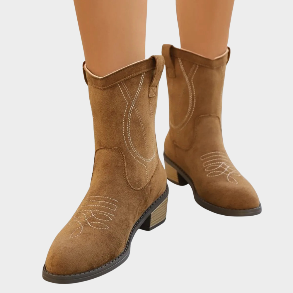 Chandler - Cowboy -Style Ankle Boots-15520005128565-Mirella Fiore