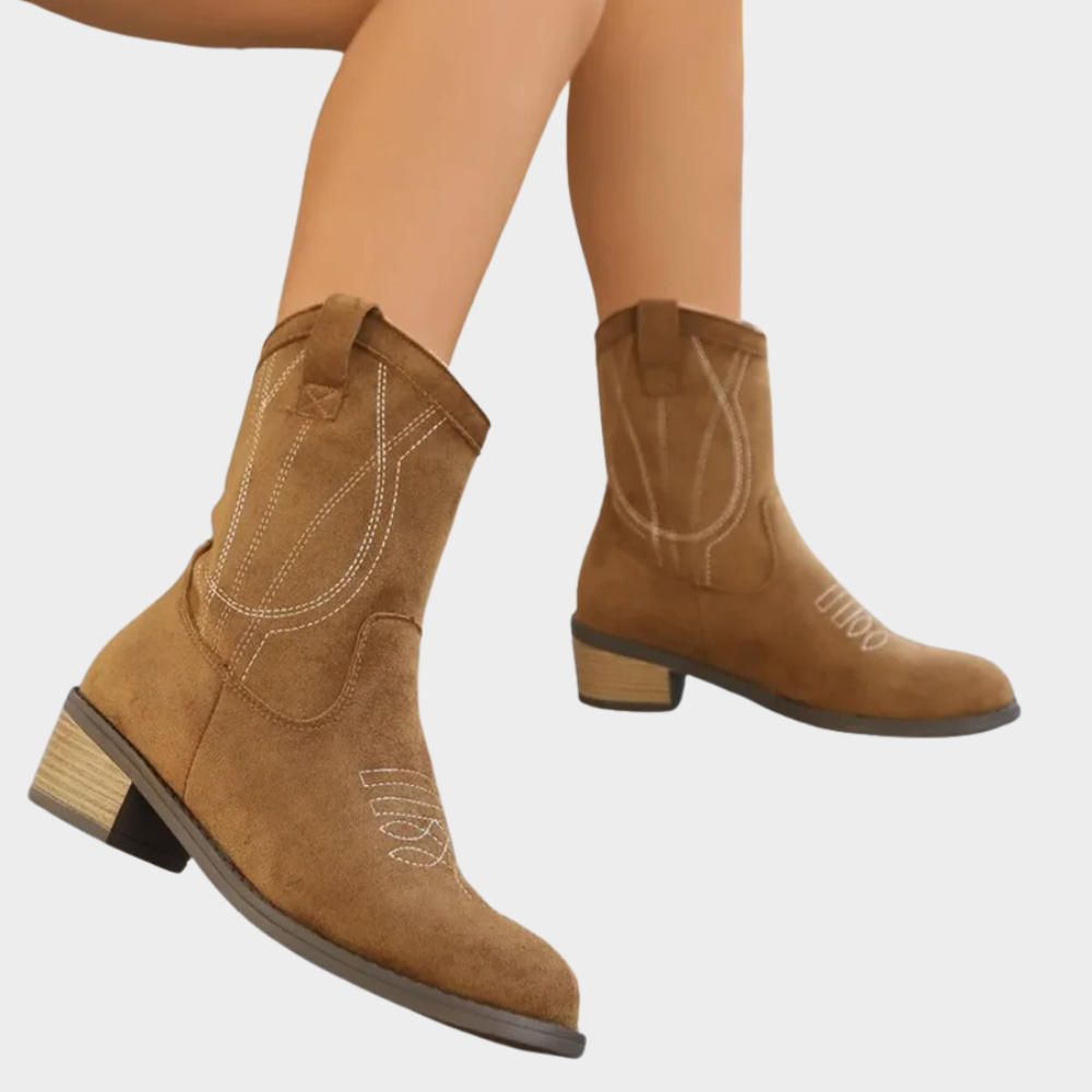 Chandler - Cowboy -Style Ankle Boots-15520005128565-Mirella Fiore