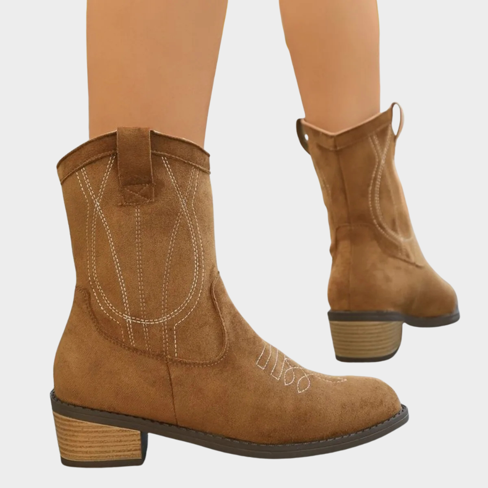 Chandler - Cowboy -Style Ankle Boots-15520005128565-Mirella Fiore