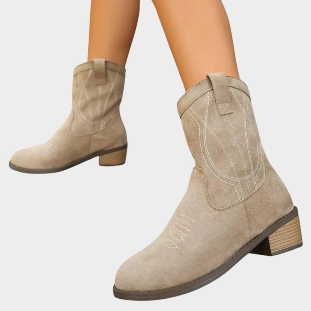 Chandler - Cowboy -Style Ankle Boots-15520005128565-Nancy & Mae Savannah