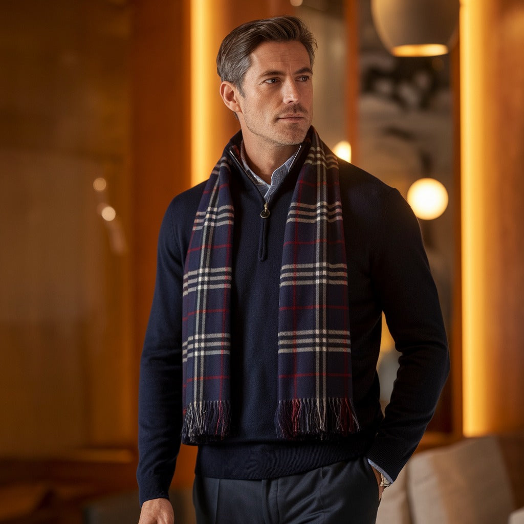 Check Cashmere Scarf-15553986265461-Mirella Fiore