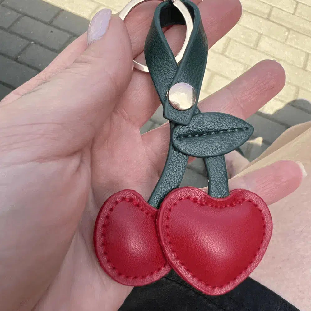 Cherry – Playful cherry design – Bag charm-15133596385653-Nancy & Mae Savannah