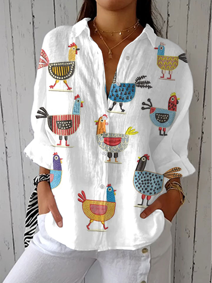 Christina - Playful Hen Blouse-15542180053365-Mirella Fiore
